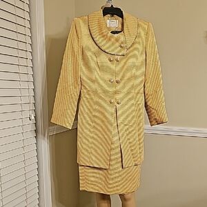 Gold Striped Two-Piece Suit